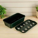 Лоток для выращивания зелёного лука, 29 × 16 × 8,5 см, тёмно-зелёный  - фото 2