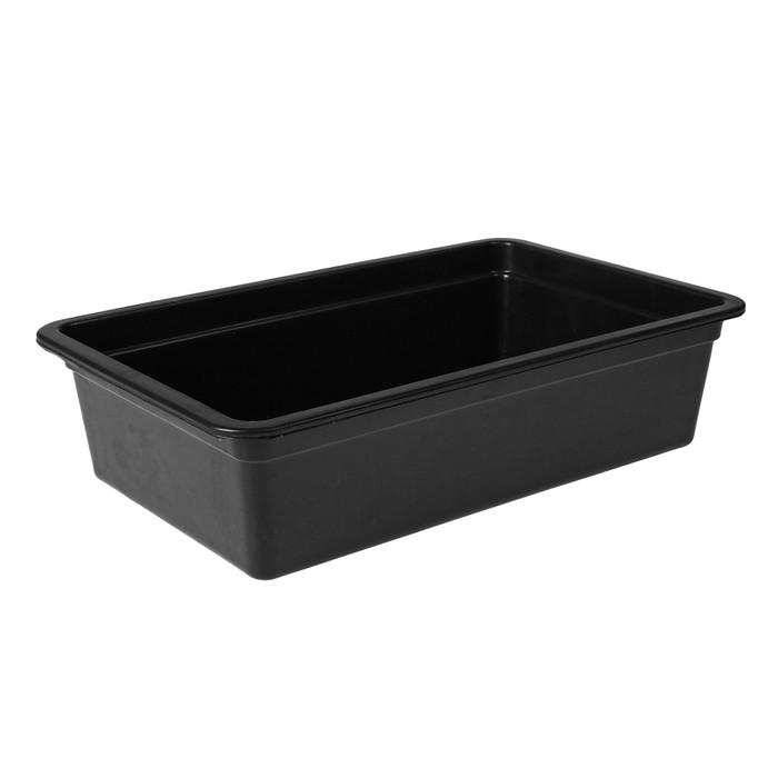 Ящик для рассады, 40 × 25 × 10 см, чёрный, 6 л, «Урожай-4» 