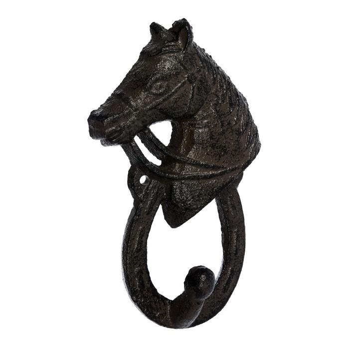 Крючок «Лошадь», 8 × 13,5 × 3 см, чугун 