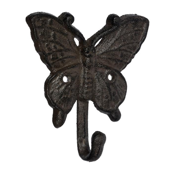Крючок «Бабочка, стрекоза, божья коровка», чугун, форма МИКС 