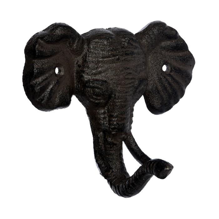 Крючок «Слон», 12,5 × 11 × 8 см, чугун 