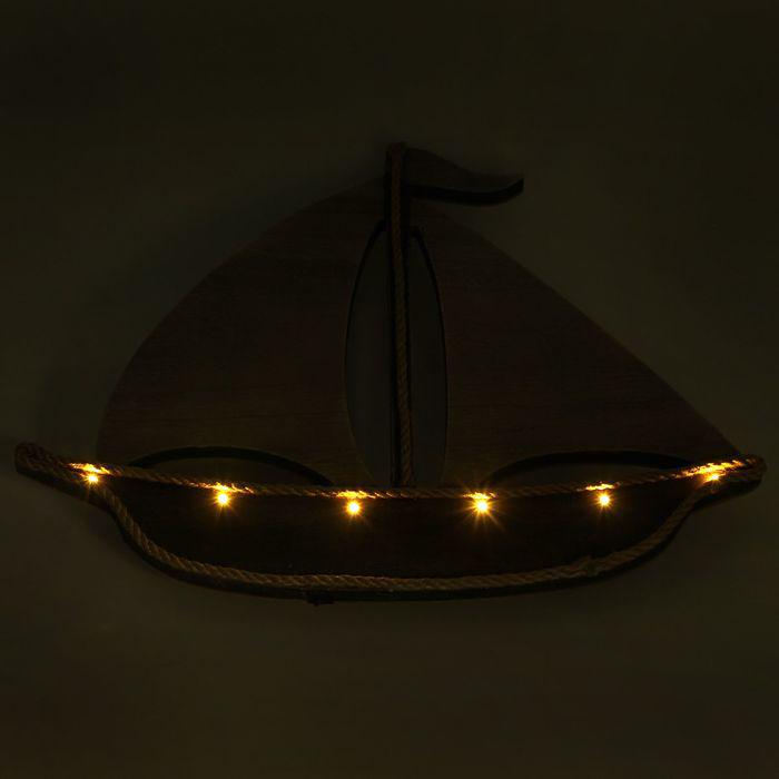 Декор дачный "Корабль" со светодиодами 