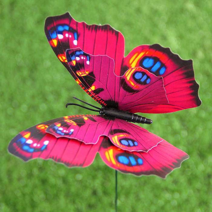 Декоративный штекер "Бабочка 3D" микс 