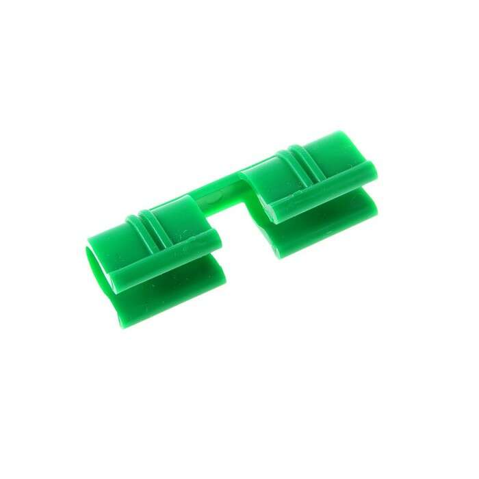 Зажим для крепления плёнки d = 1,2 см, цвет зелёный, набор 20 шт. 
