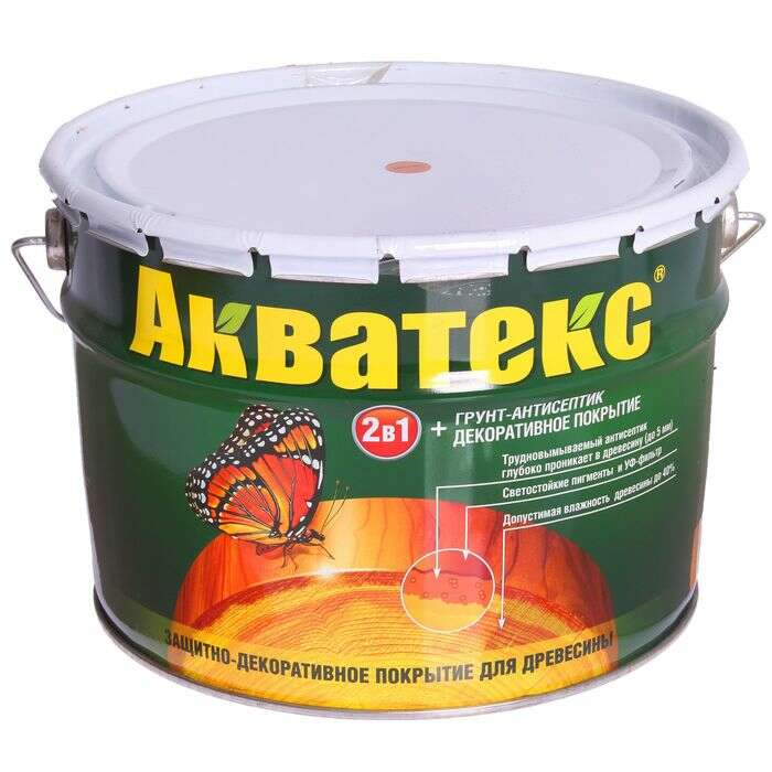 Грунт-антисептик "Акватекс", орегон, 10 л 