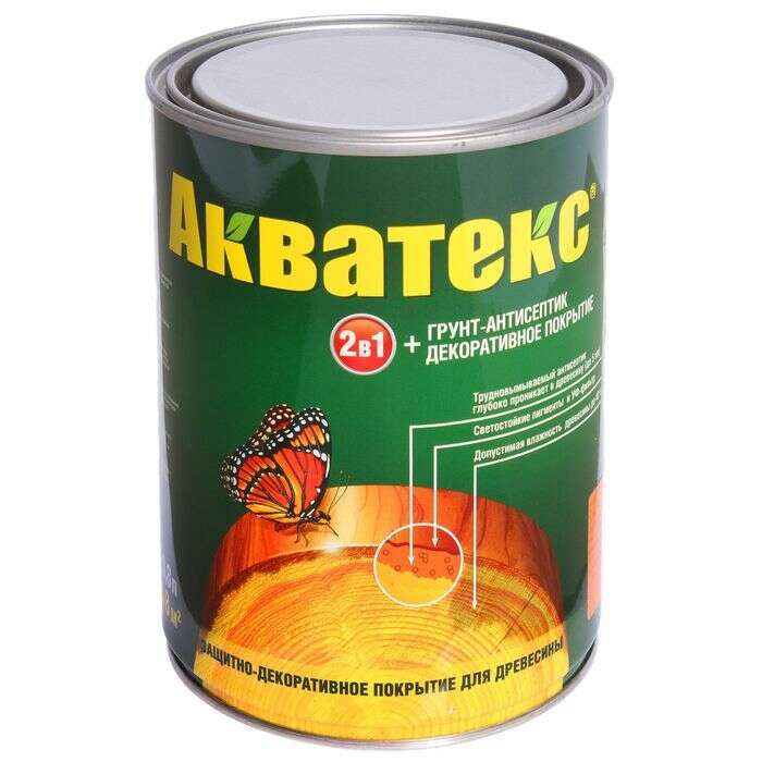 Грунт-антисептик "Акватекс", орегон, 0,8 л 