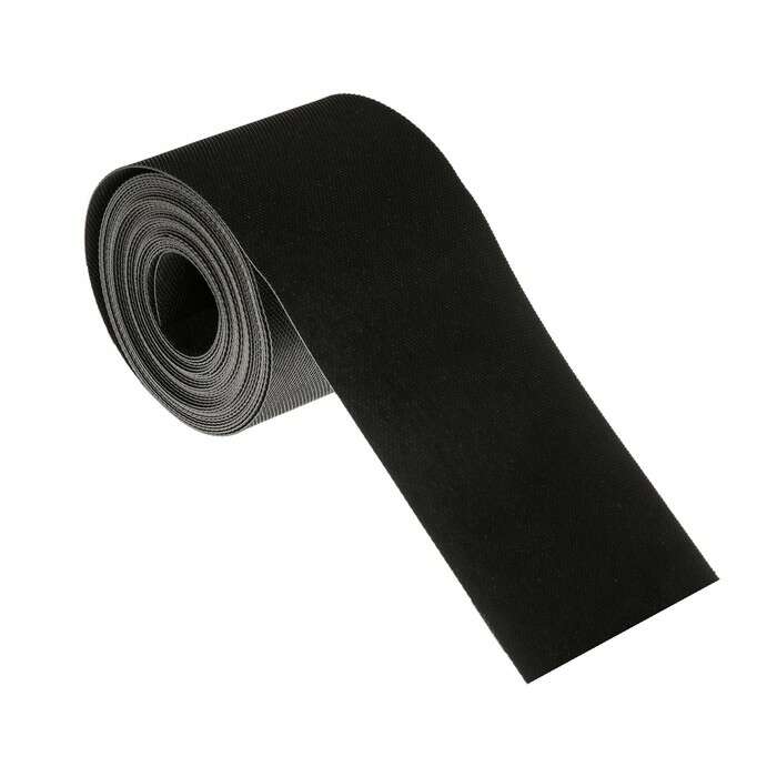 Лента бордюрная, 0.15 × 10 м, толщина 1.35 мм, пластиковая, чёрная 