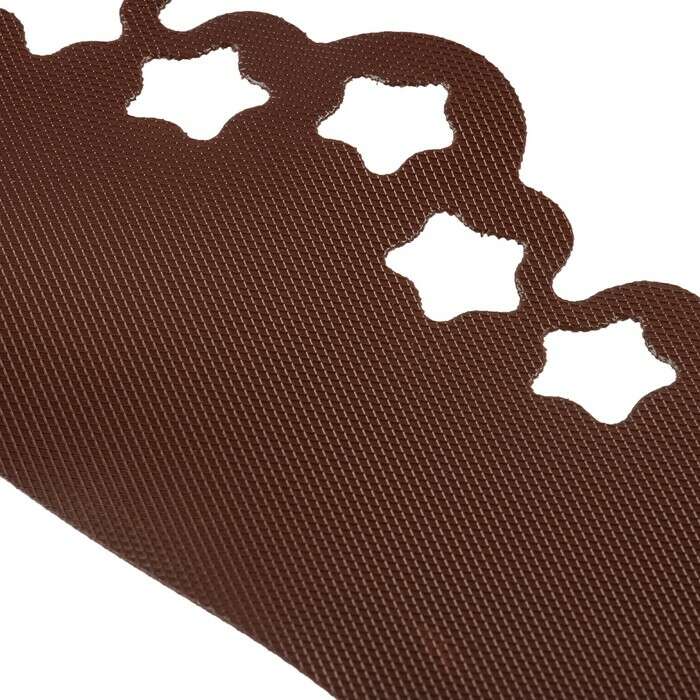 Лента бордюрная, 0.15 × 9 м, толщина 1.2 мм, пластиковая, фигурная, коричневая 