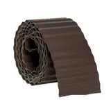 Лента бордюрная, 0.1 × 9 м, гофра, тёмно-коричневая 