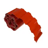 Лента бордюрная, 0.10 × 9 м, гофра, терракотовая 