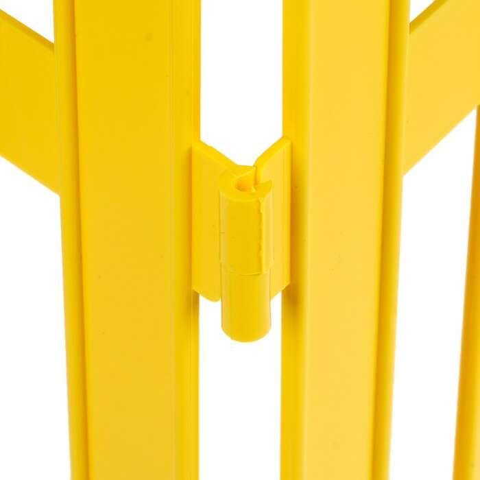 Ограждение декоративное, 35 × 210 см, 5 секций, пластик, жёлтое, GOTIKA 