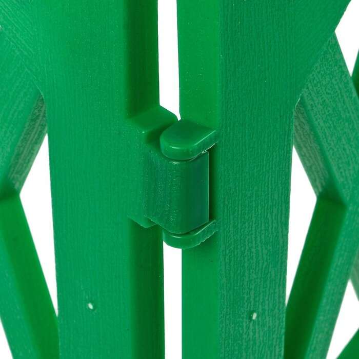 Ограждение декоративное, 35 × 232 см, 4 секции, пластик, зелёное, MODERN 