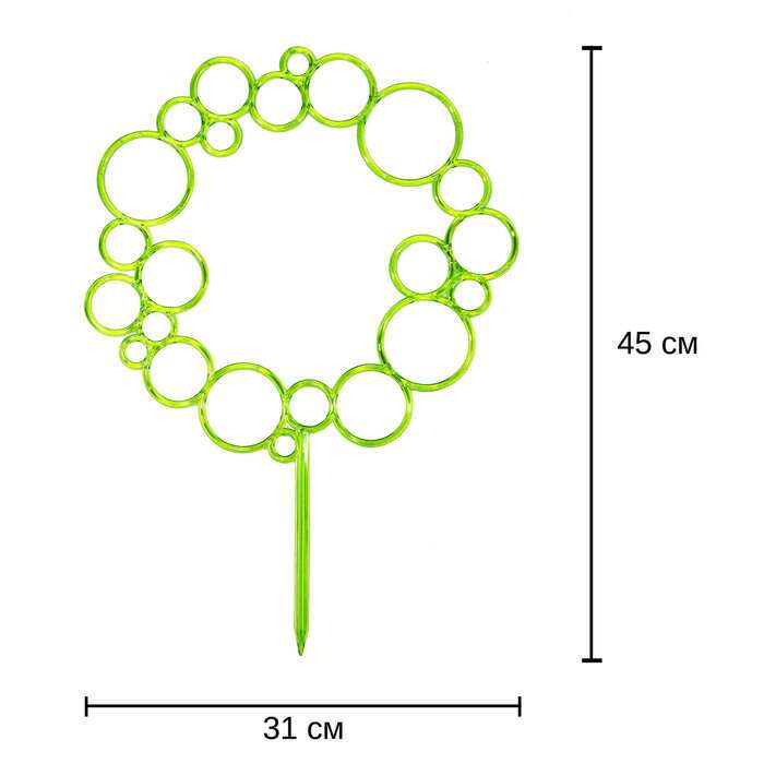Диадема-поддержка для растений 45 см, цвет зеленый 