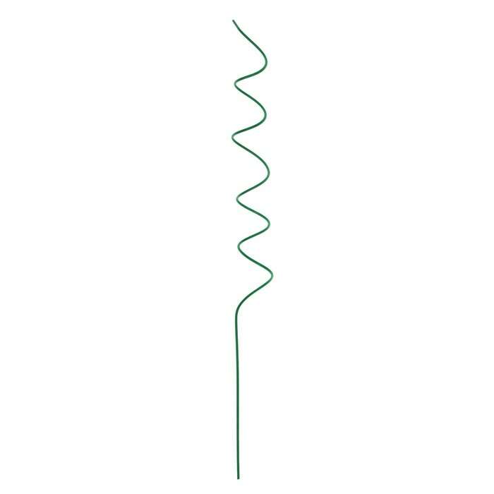 Кустодержатель для цветов, d = 5 см, h = 60 см, металл, зелёный, «Спираль» 