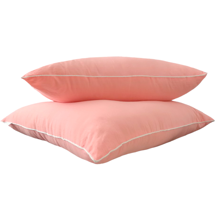 Подушка Crinkle line 50×70 искусственный лебяжий пух, цвет розовый, микрофибра, 100% пэ 
