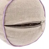 Подушка Валик 40х10 с лавандой и гречихой, лен  - фото 2