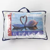 Подушка Лебяжий пух 50х70 см, чехол Глоссатин стеганный  - фото 3