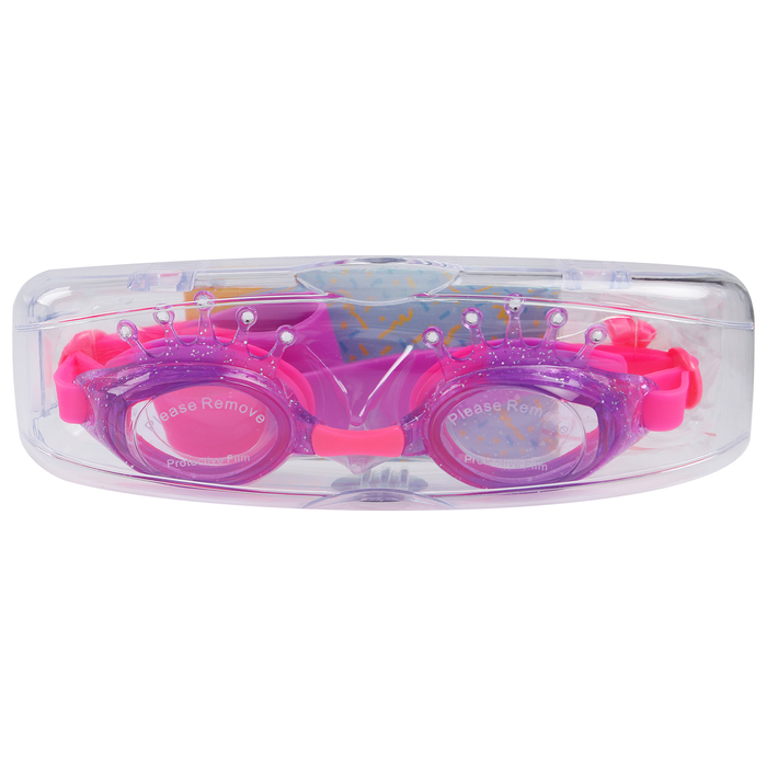 Очки для плавания, детские Корона, цвет фиолетовый 
