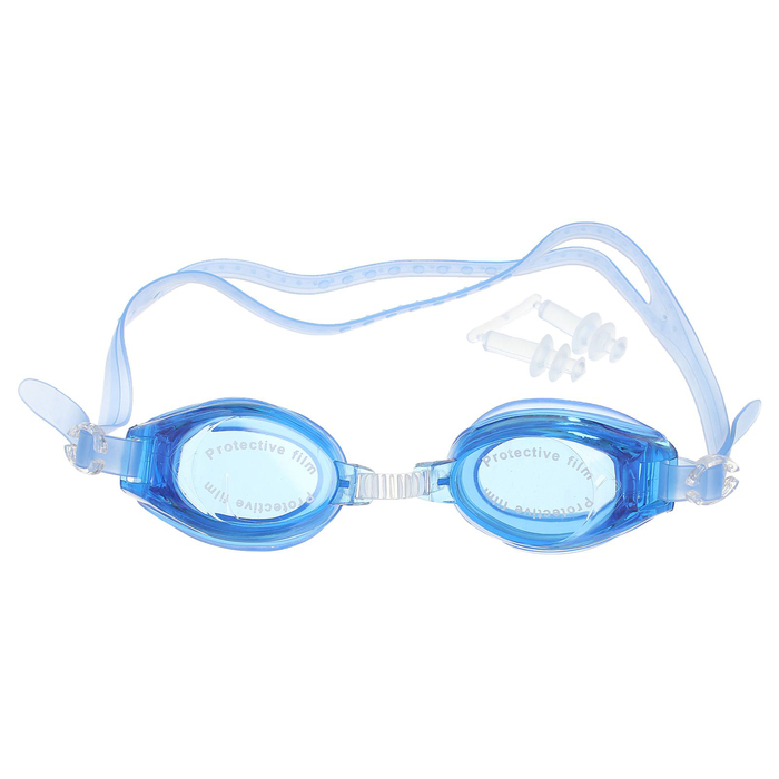 Набор для плавания взрослый, 2 предмета: очки, беруши, цвета МИКС 