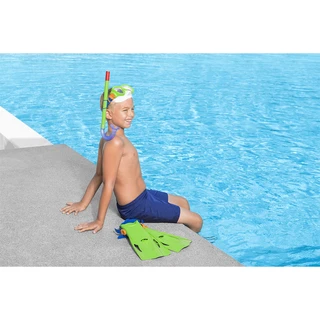 Набор для плавания Bestway 25019 в упаковке: маска, трубка, ласты 25019