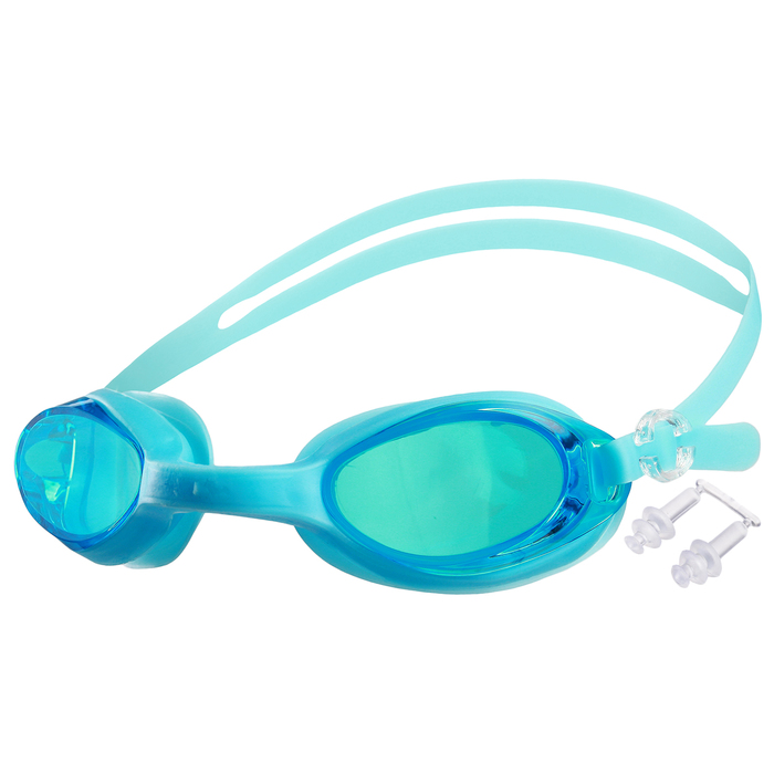 Очки для плавания, взрослые + беруши, цвета микс 