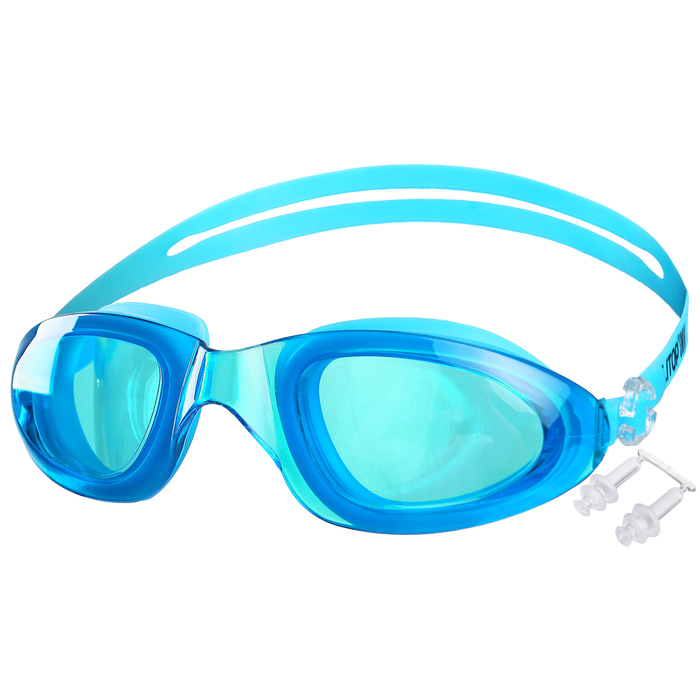 Набор для плавания взрослый, 2 предмета: очки, беруши, цвета МИКС 