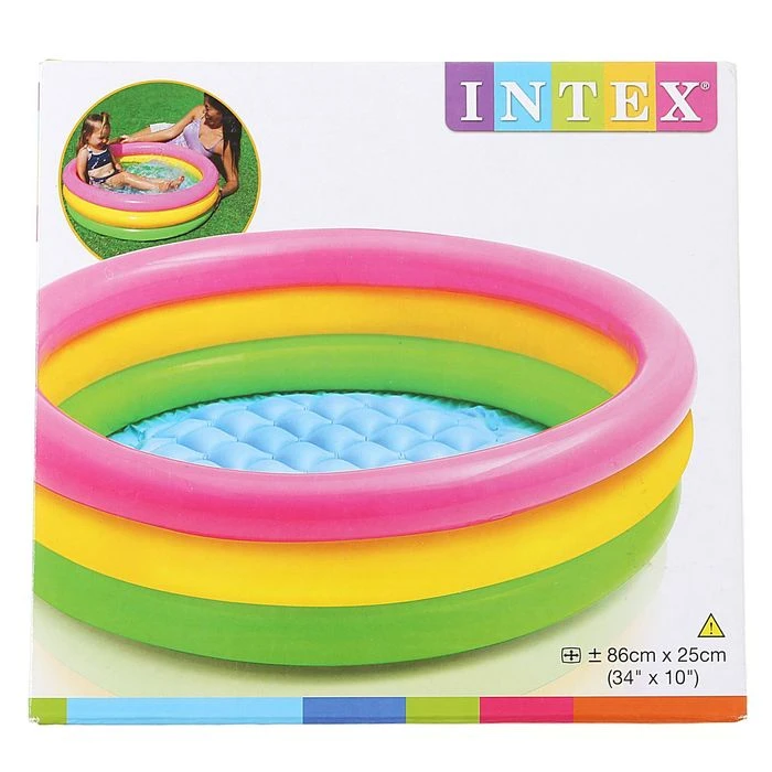 Детский надувной бассейн Intex 58924NP Радуга 86х25см, 51л - фото 2