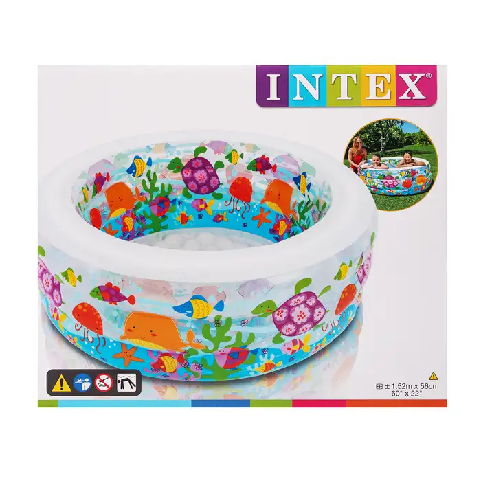 Детский надувной бассейн Intex 58480NP Аквариум 152х56см, 400л - фото 2