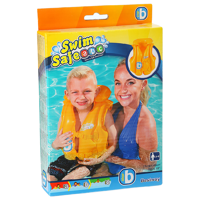 Жилет надувной Swim Safe, ступень B, 51 х 46 см, 3-6 лет 