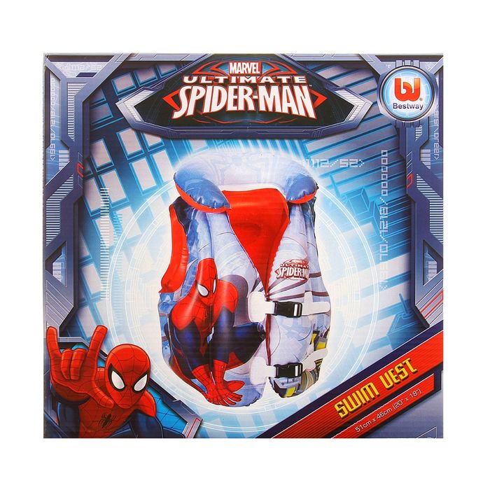 Жилет надувной «Человек-паук», 51 х 46 см, 3-6 лет 