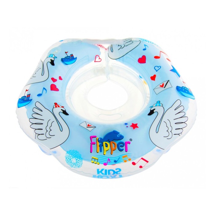 Круг на шею для купания малышей с музыкой из балета «Лебединое озеро», цвет голубой Flipper   413234 