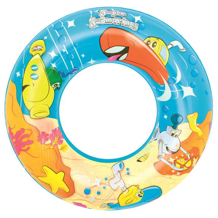 Круг надувной для плавания «Дизайнерский», 56 см, цвет МИКС 