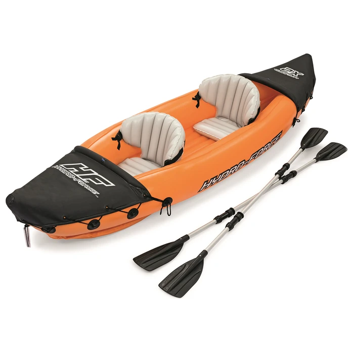 Байдарка Lite-Rapid X2 Kayak 2-х местная (весла 218 см) до 160 кг, 321х88х48 см  - фото 3