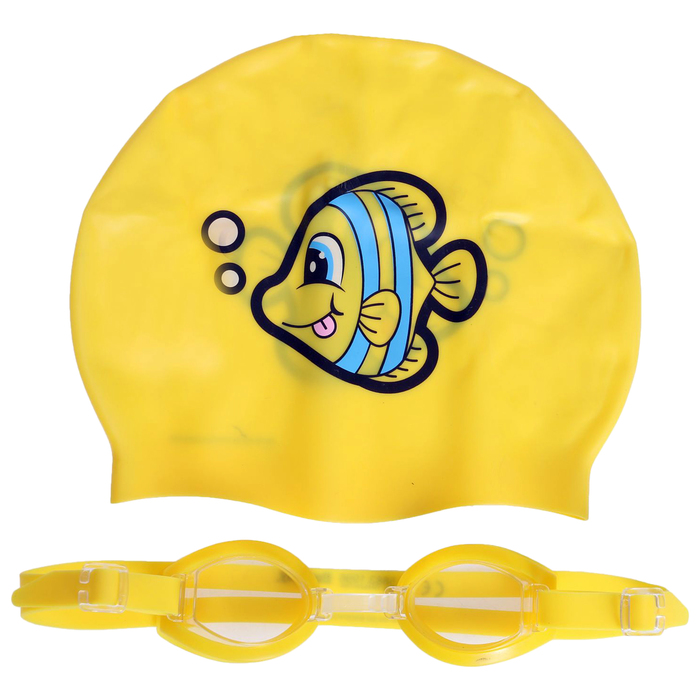 Набор для плавания, 2 предмета: шапочка, очки, от 7 лет, цвет МИКС Bestway 