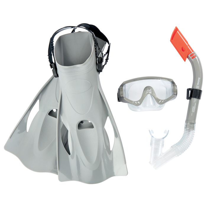 Набор для плавания Meridian, для взрослых, 3 предмета: маска, ласты, трубка, цвет МИКС Bestway 