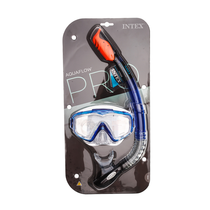 Набор для подводного плавания AQUA SPORT, 2 предмета: маска, трубка с защитой от брызг, от 14 лет INTEX 