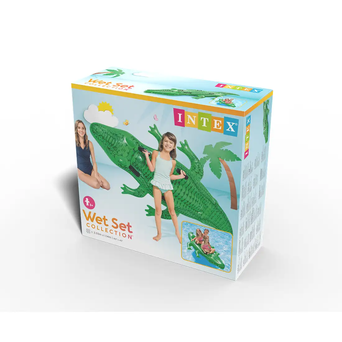 Надувная игрушка Intex 58562NP в форме алигатора для плавания  - фото 3