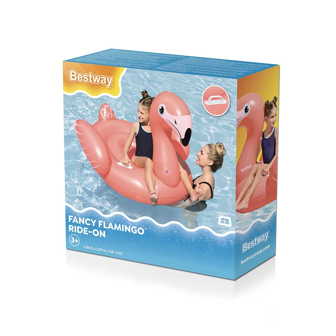 Надувная игрушка Bestway 41525 в форме фламинго для плавания  - фото 3