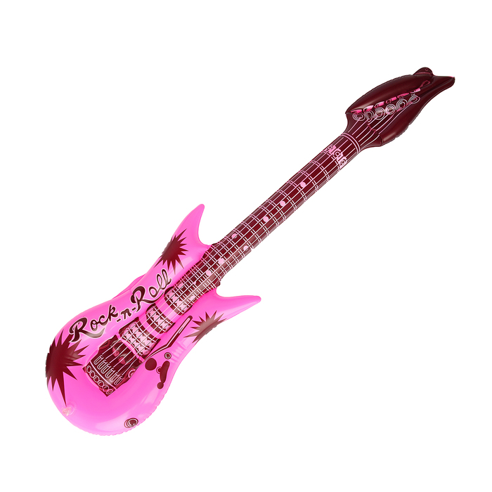 Надувная игрушка со звуком "Гитара" 95 см, цвета МИКС 