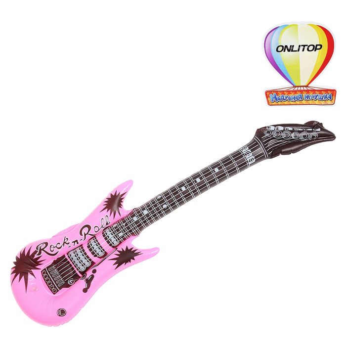 Надувная игрушка со звуком "Гитара" 95 см, цвета МИКС 