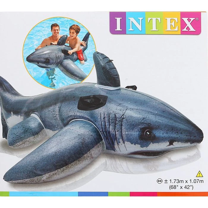 Надувная игрушка для плавания «Акула», 173х107 см, от 3 лет 57525NP INTEX  - фото 2