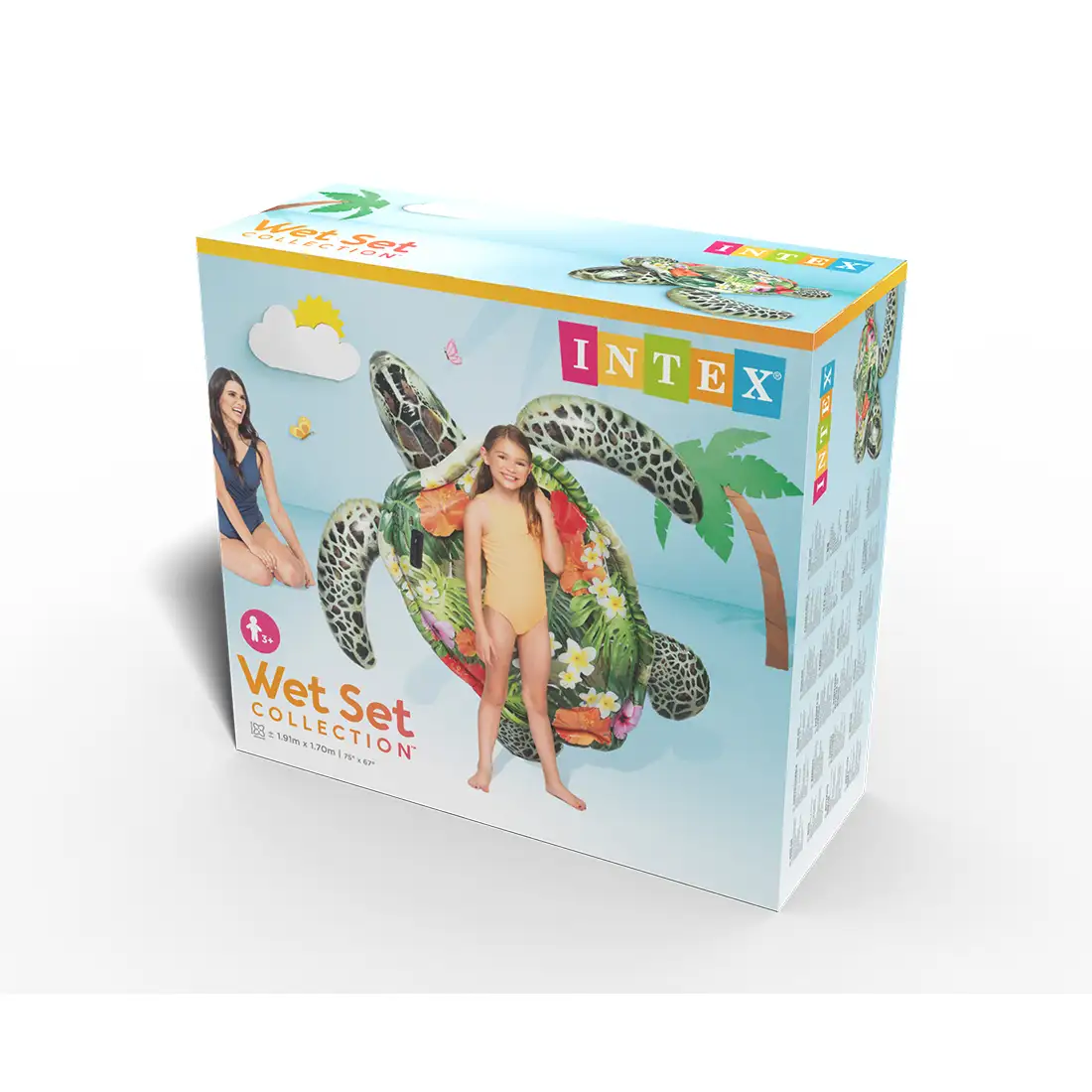 Надувная игрушка Intex 57555NP в форме черепахи для плавания  - фото 3