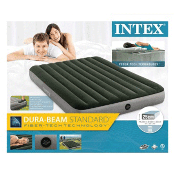 Матрас надувной Intex Dura-Beam Downy Airbed (64763) зелёный