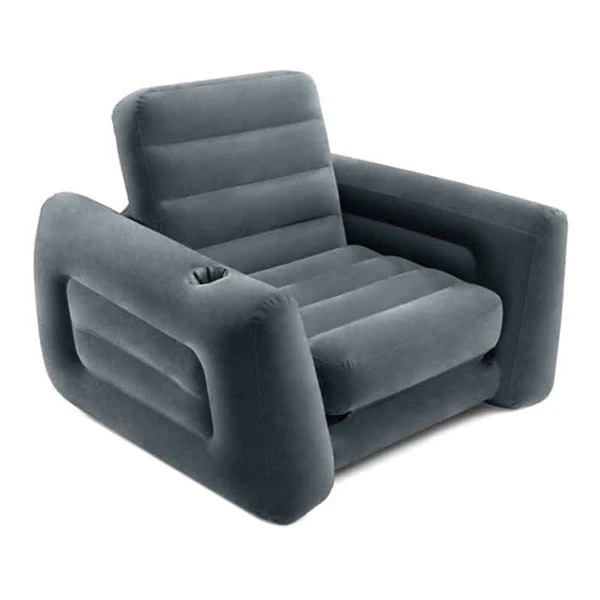 Кресло надувное Intex Pull-Out Chair 66551NP  (Серый)