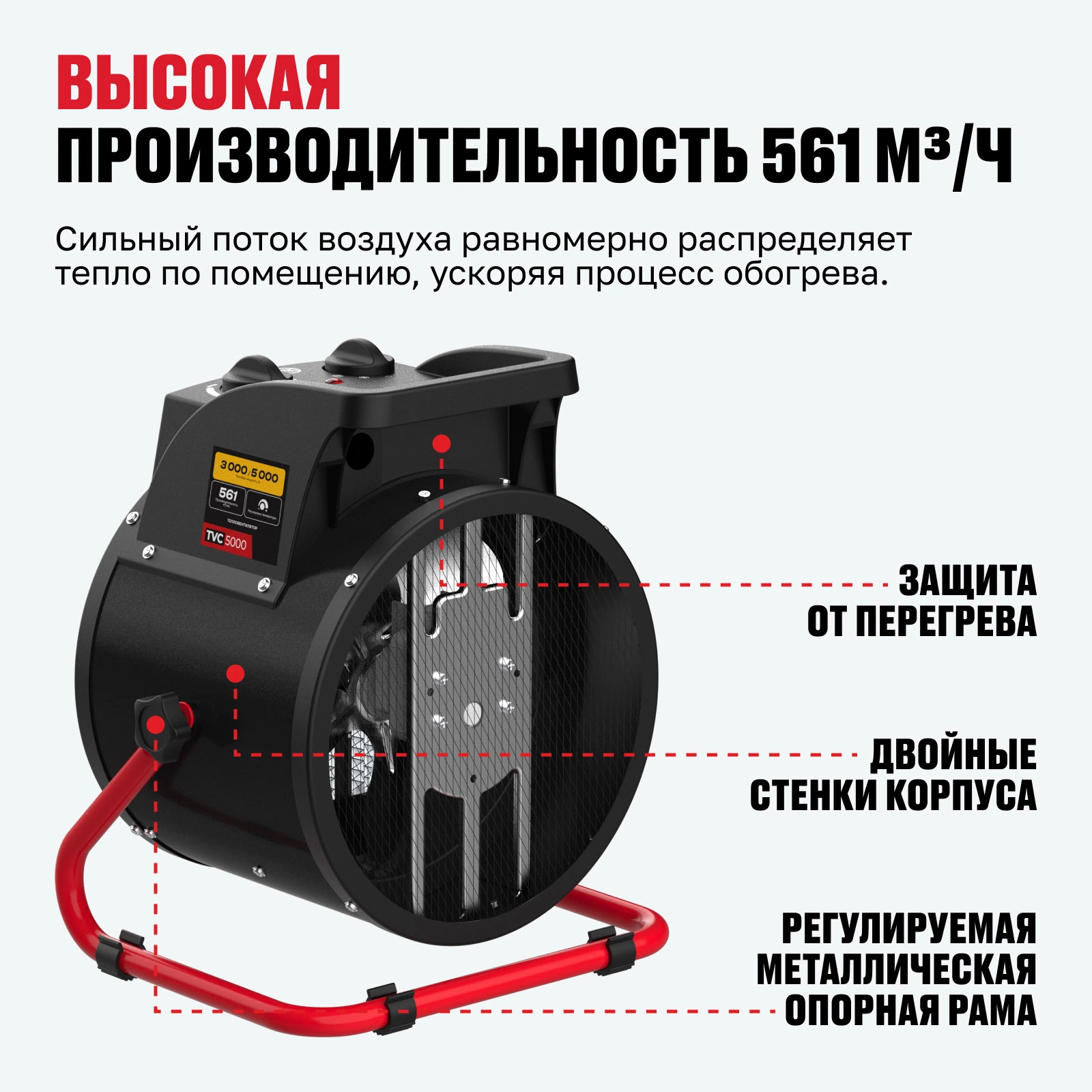 Тепловентилятор ALTECO TVС 5000 - фото 4