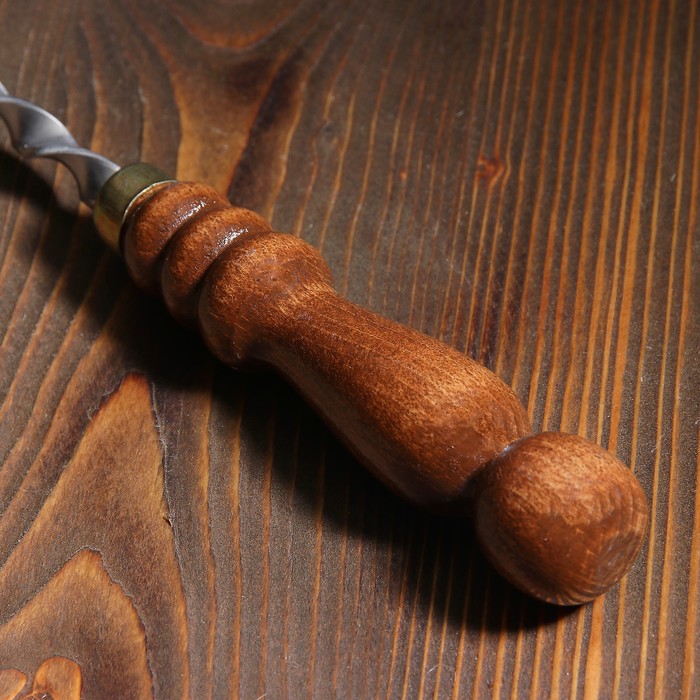 Шампур узбекский для шашлыка с деревянной ручкой 50см 