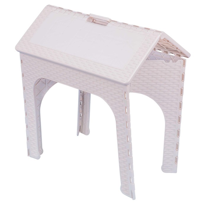 Складной стол «Плетёнка», 64,5 × 50,5 × 60 см, пластик, бежевый 