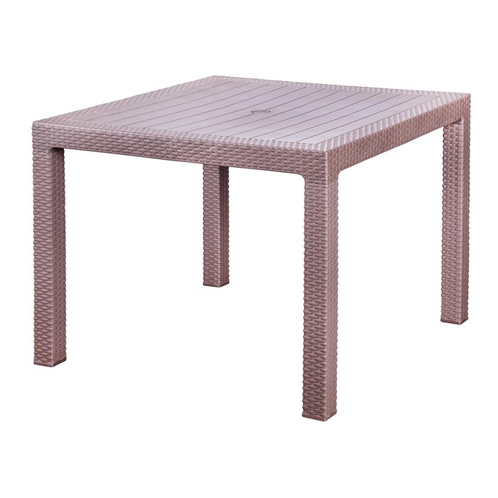 Стол «Ротанг», 94 × 94 × 74 см, цвет шоколад 