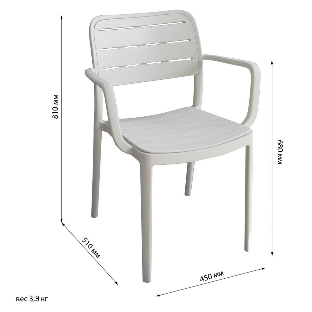 Кресло Air Wood Р6058 Cream White (7шт) - фото 3