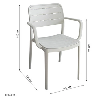 Кресло Air Wood Р6058 Cream White (7шт) - фото 3